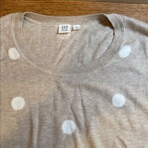 GAP Light Brown Sweater with White Dots